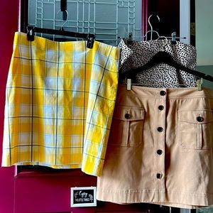 BUNDLE 3 Ann Taylor Skirts Pencil Skirt and Button Down. All in excellent shape!